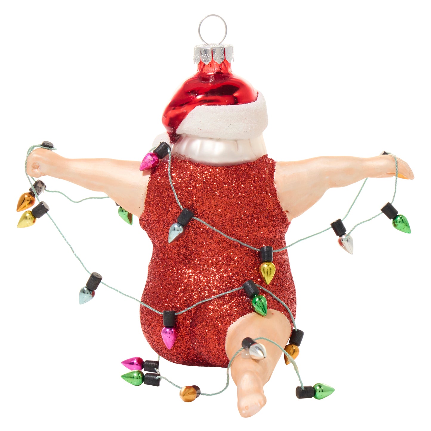 Drag Santa "Sleighed It" - Hand Blown Glass Holiday Ornament drag-santa-sleighed-it-hand-blown-LGBT-glass-holiday-christmas-ornament-back