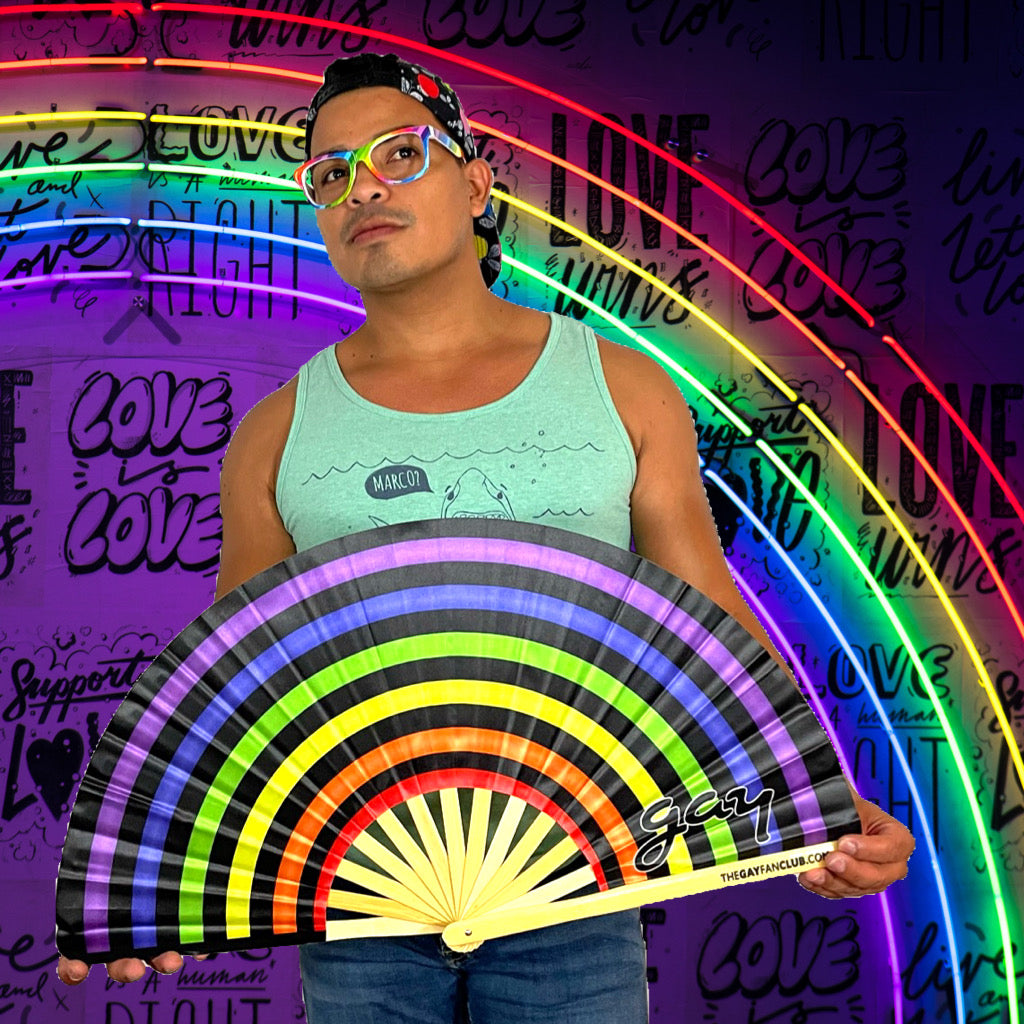 Electric Rainbow Clack Fan electric-rainbow-clack-hand-fan-the-gay-fan-club-lifestyle-2