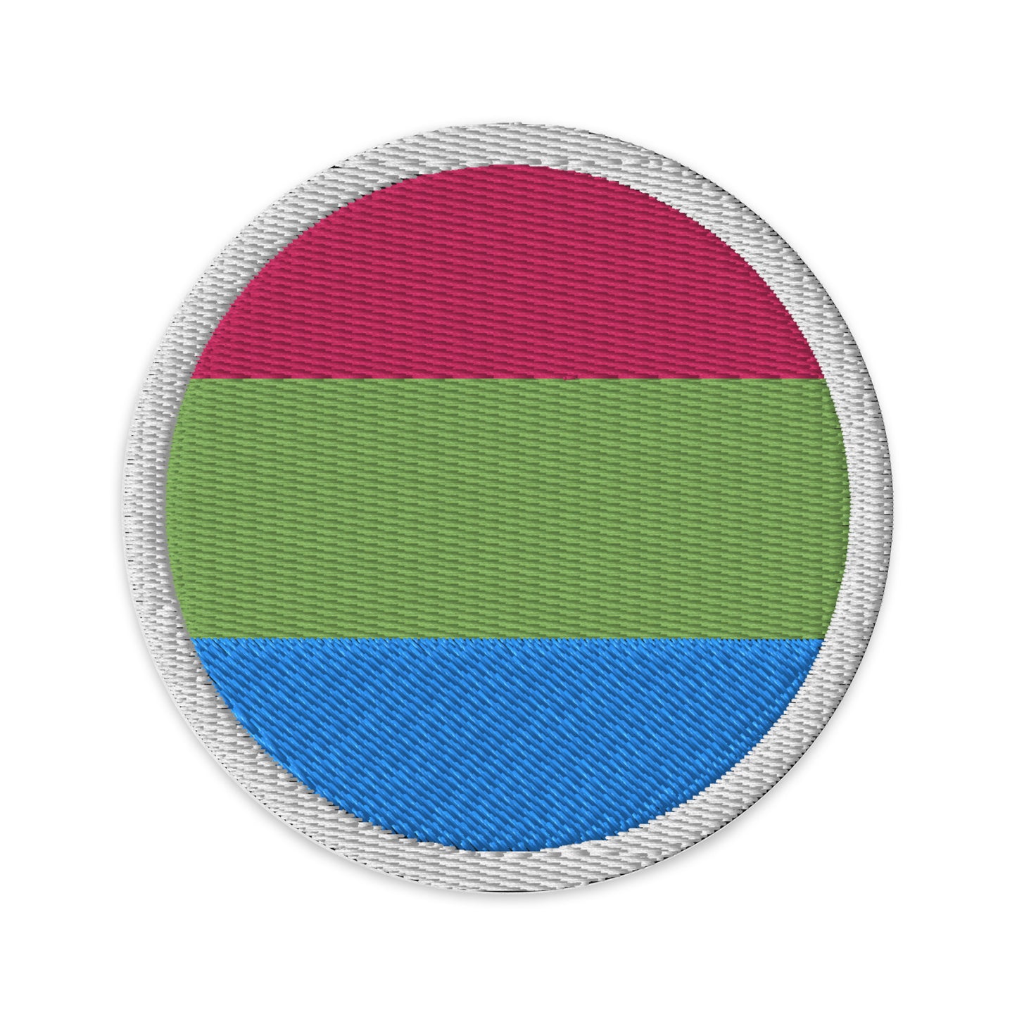 Polysexual Poly Pride Circle Embroidered Patch Polysexual embroidered-patches-black-circular-3-in-front-66c0f46f54b3c