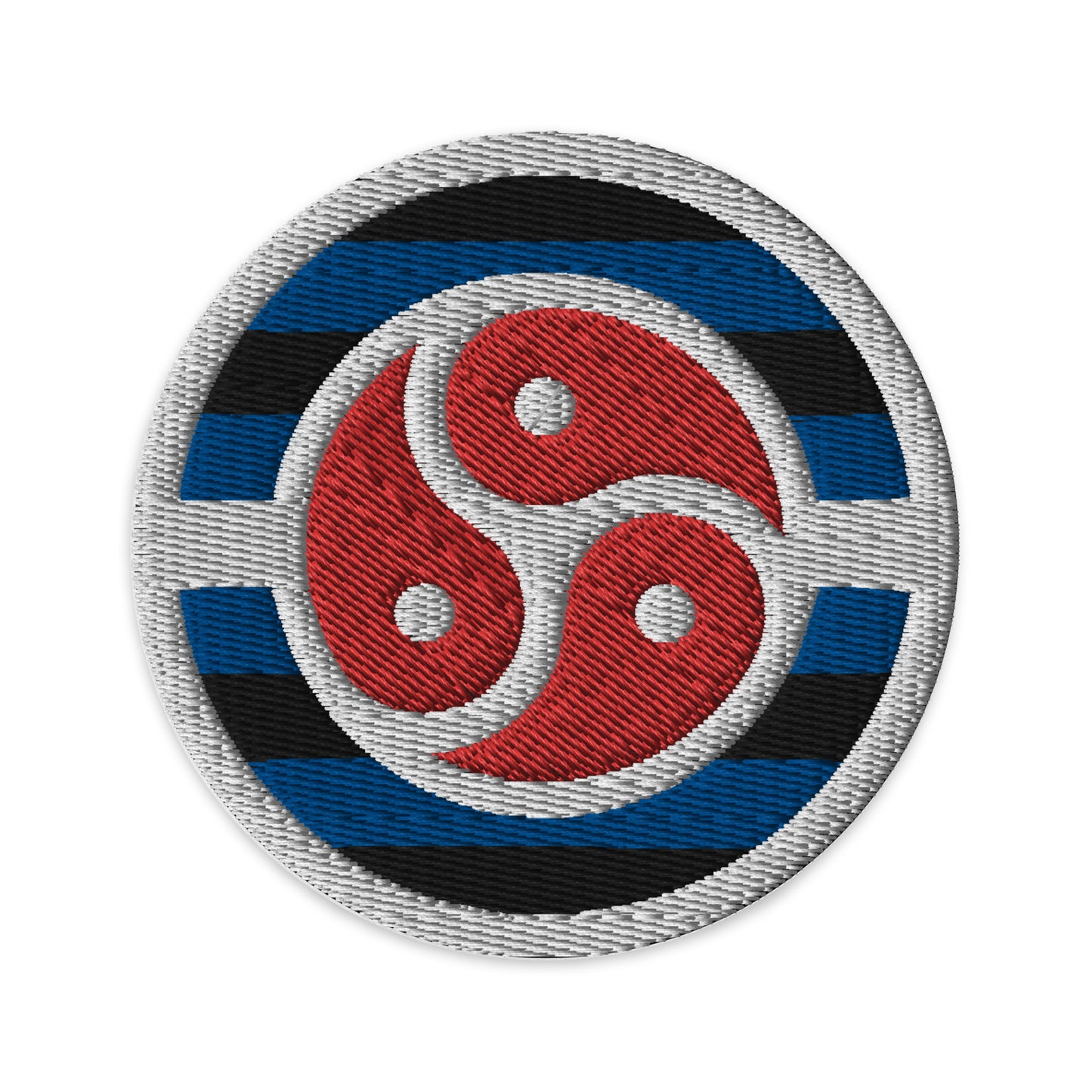 BDSM Symbol Circle Embroidered Patch Default Title embroidered-patches-black-circular-3-in-front-66c0f5a1bd031