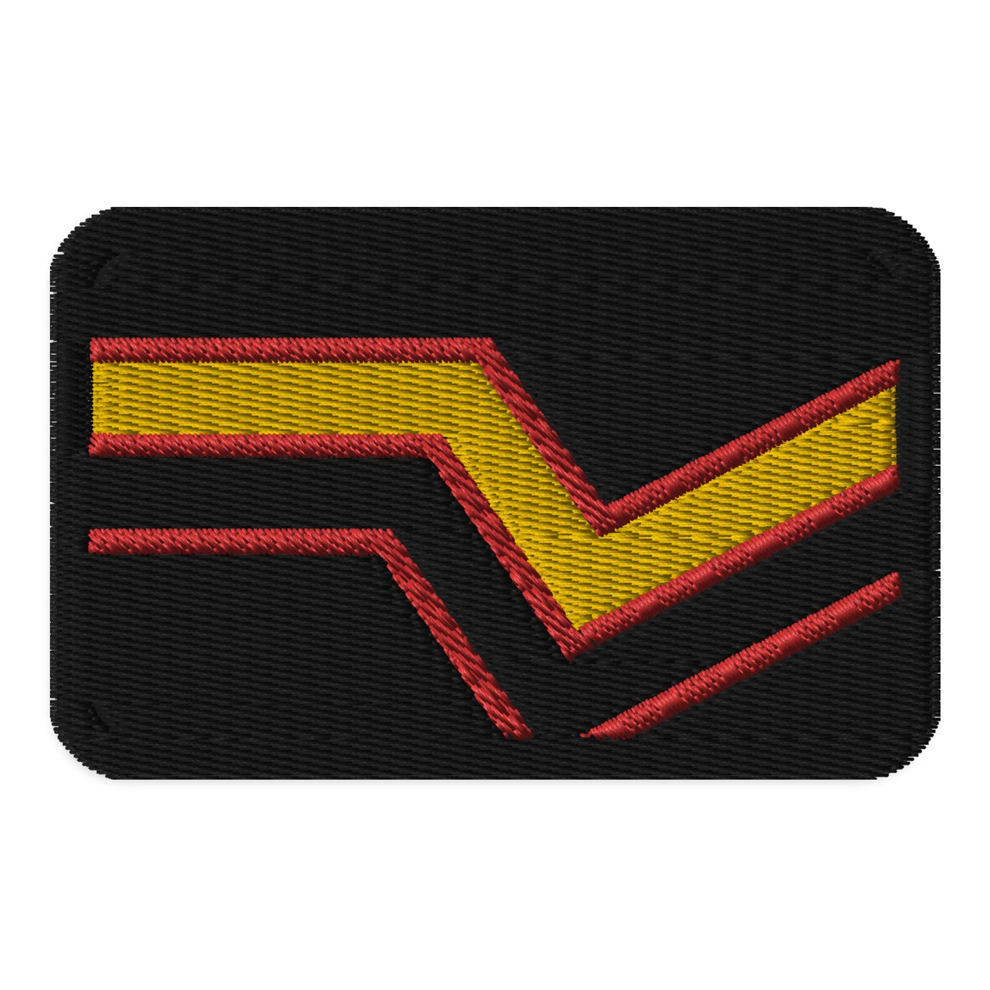 Rubber Latex Flag Embroidered Patch Default Title embroidered-patches-black-rectangle-3.5x2.25-front-66bff841f2b56