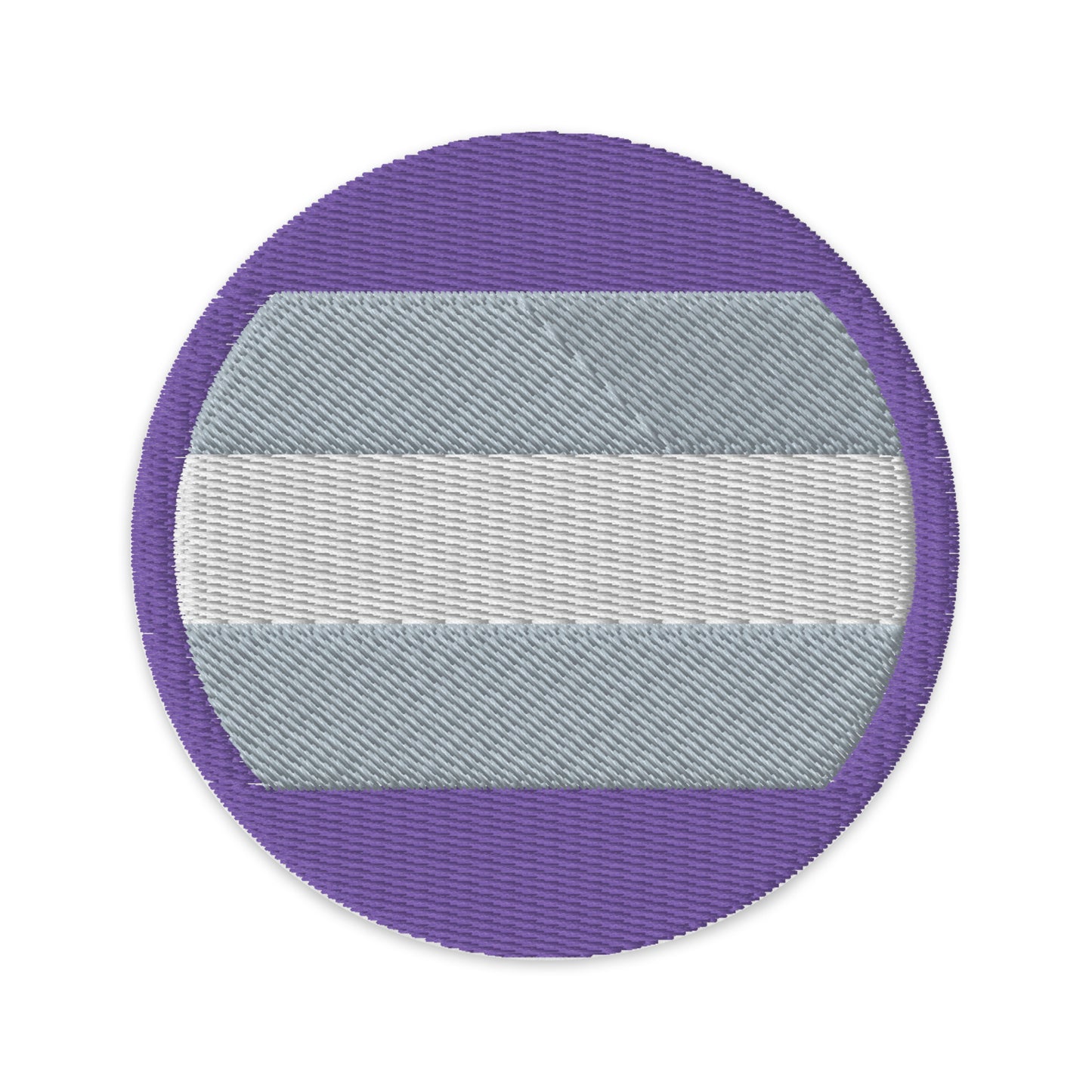 Greysexual Pride Circle Embroidered Patch Greysexual embroidered-patches-white-circular-3-in-front-66c0f38a77c7a