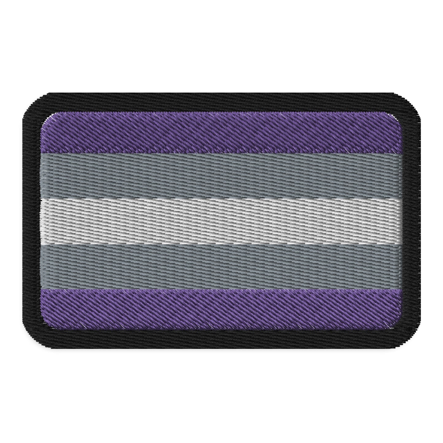 Greysexual Pride Flag Embroidered Patch Greysexual embroidered-patches-white-rectangle-3.5x2.25-front-66bffe65360a6