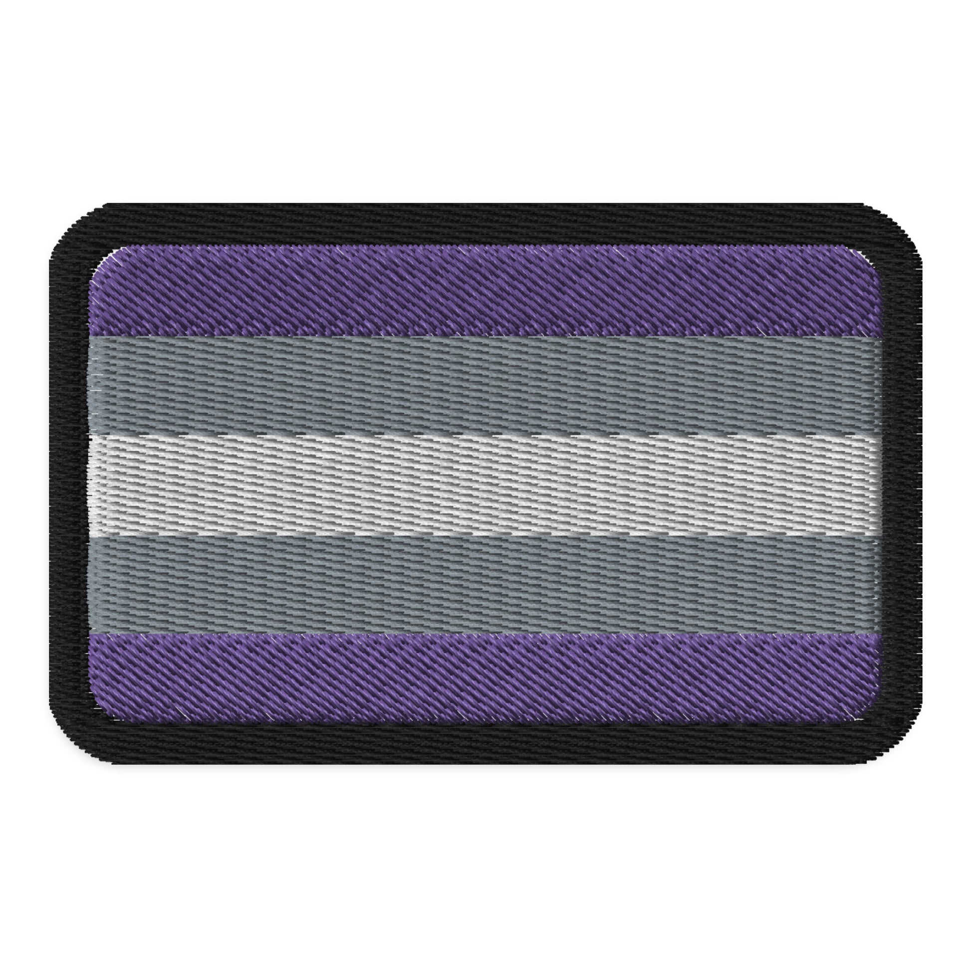 Greysexual Pride Flag Embroidered Patch Greysexual embroidered-patches-white-rectangle-3.5x2.25-front-66bffe65360a6