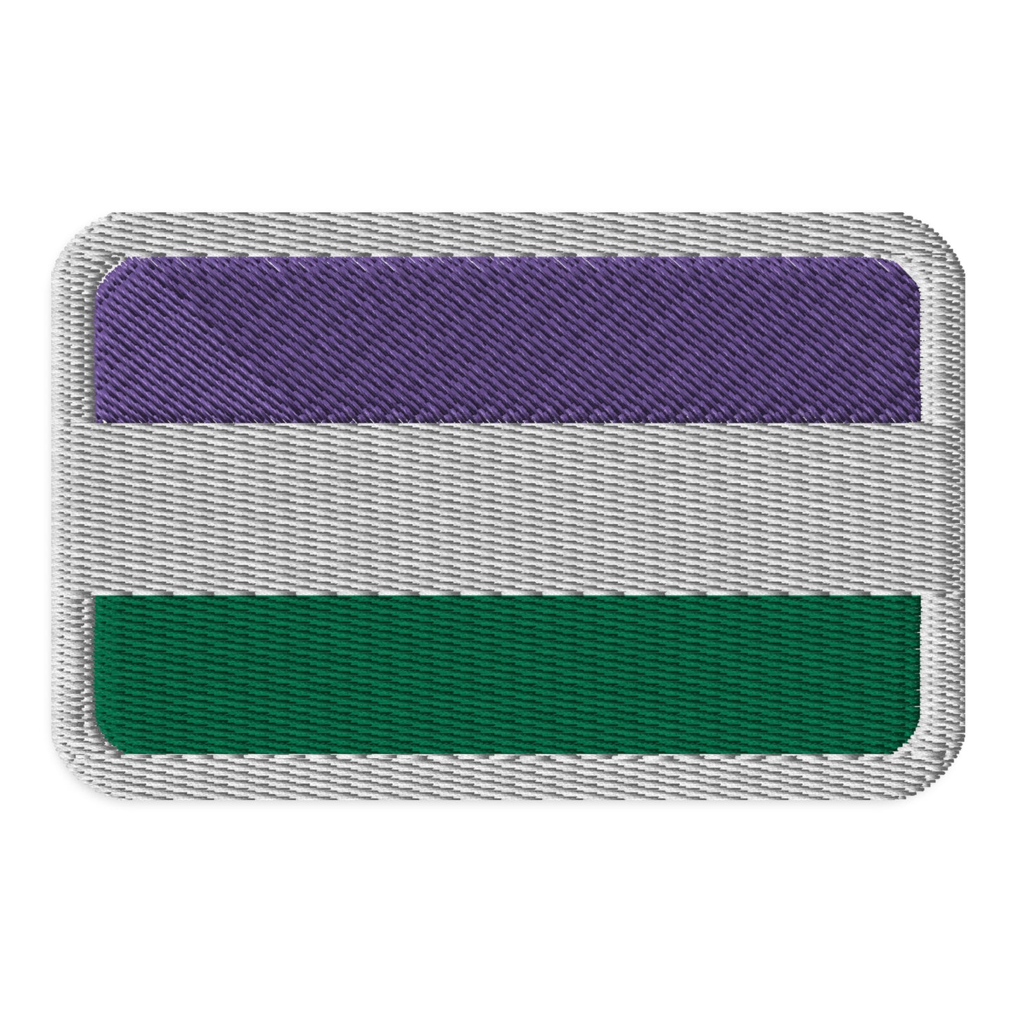 Genderqueer Pride Flag Embroidered Patch Genderqueer embroidered-patches-white-rectangle-3.5x2.25-front-66bffeeba018f