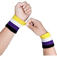 Nonbinary Enby Pride Wrist Sweat Band enby_wristband