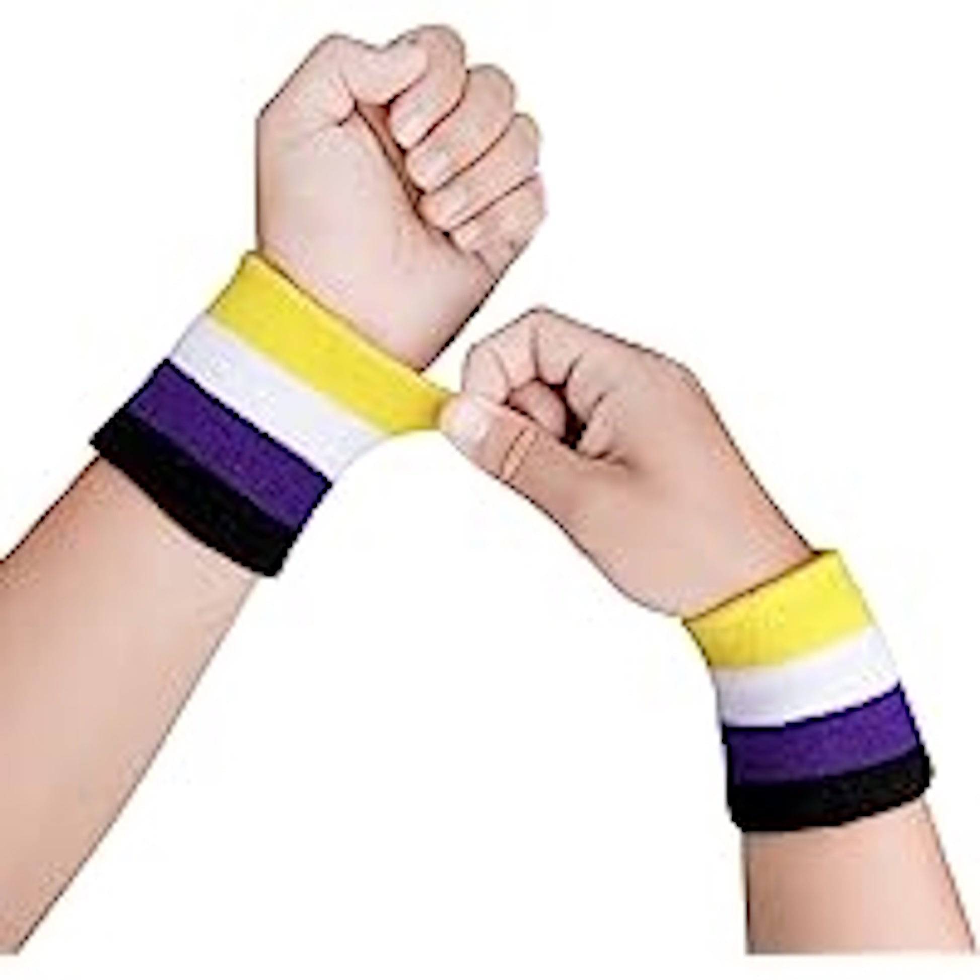 Nonbinary Enby Pride Wrist Sweat Band enbywristband