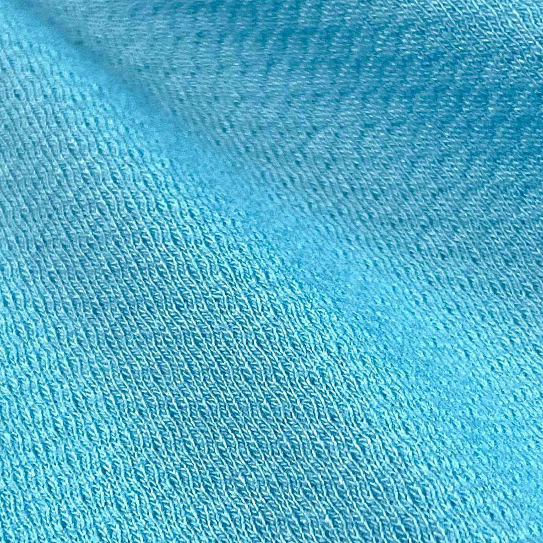 Close-up of blue fabric texture