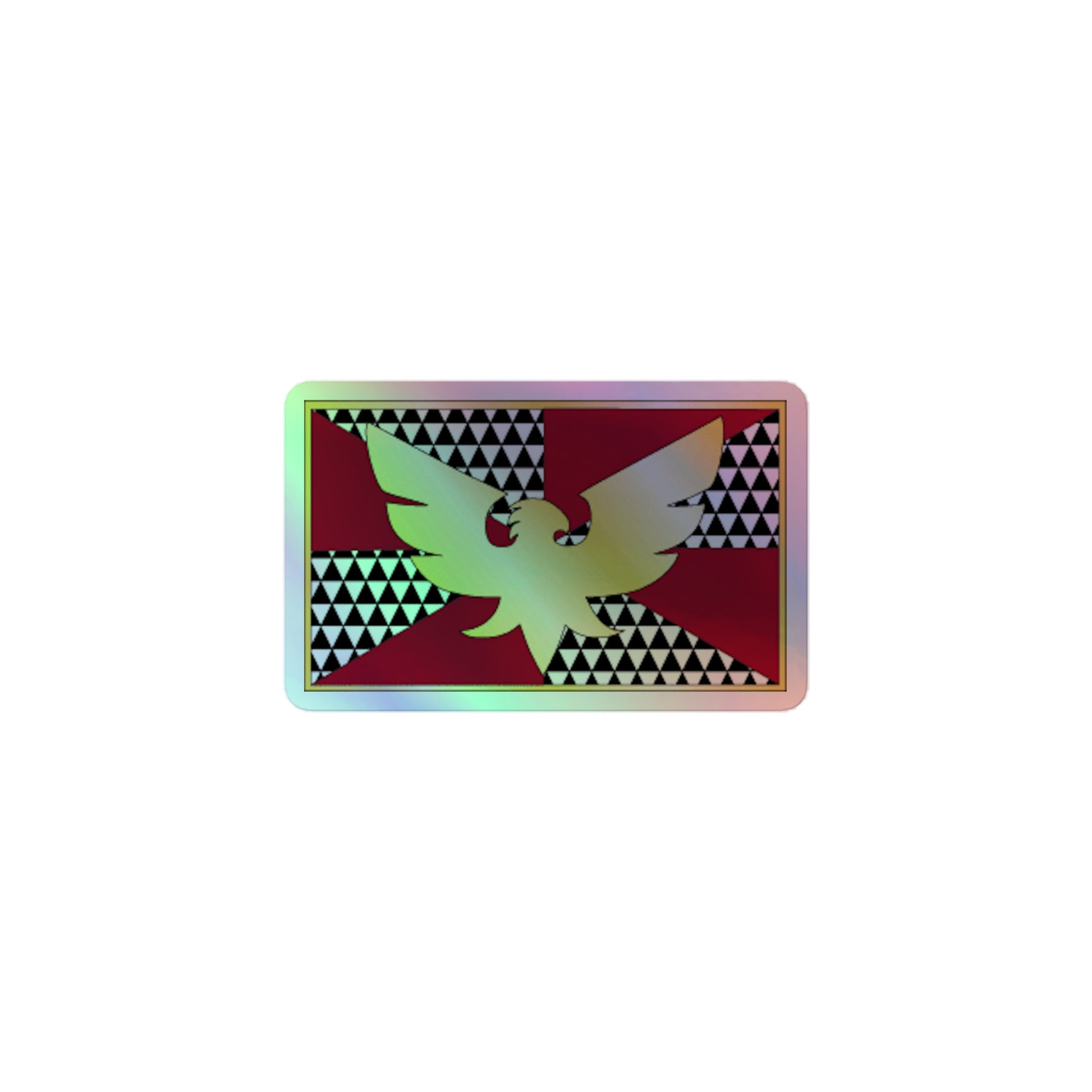 Feather (Drag) Pride Flag Holographic Sticker 3″ feather-drag-flag-holographic-sticker-3in-front