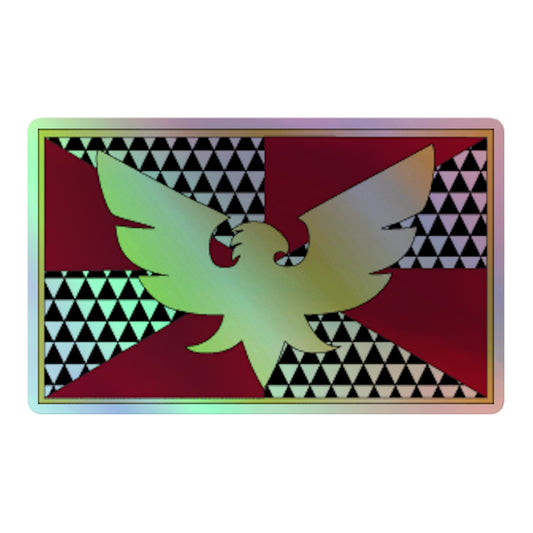 Feather (Drag) Pride Flag Holographic Sticker 5.5" feather-drag-flag-holographic-sticker-5in-front