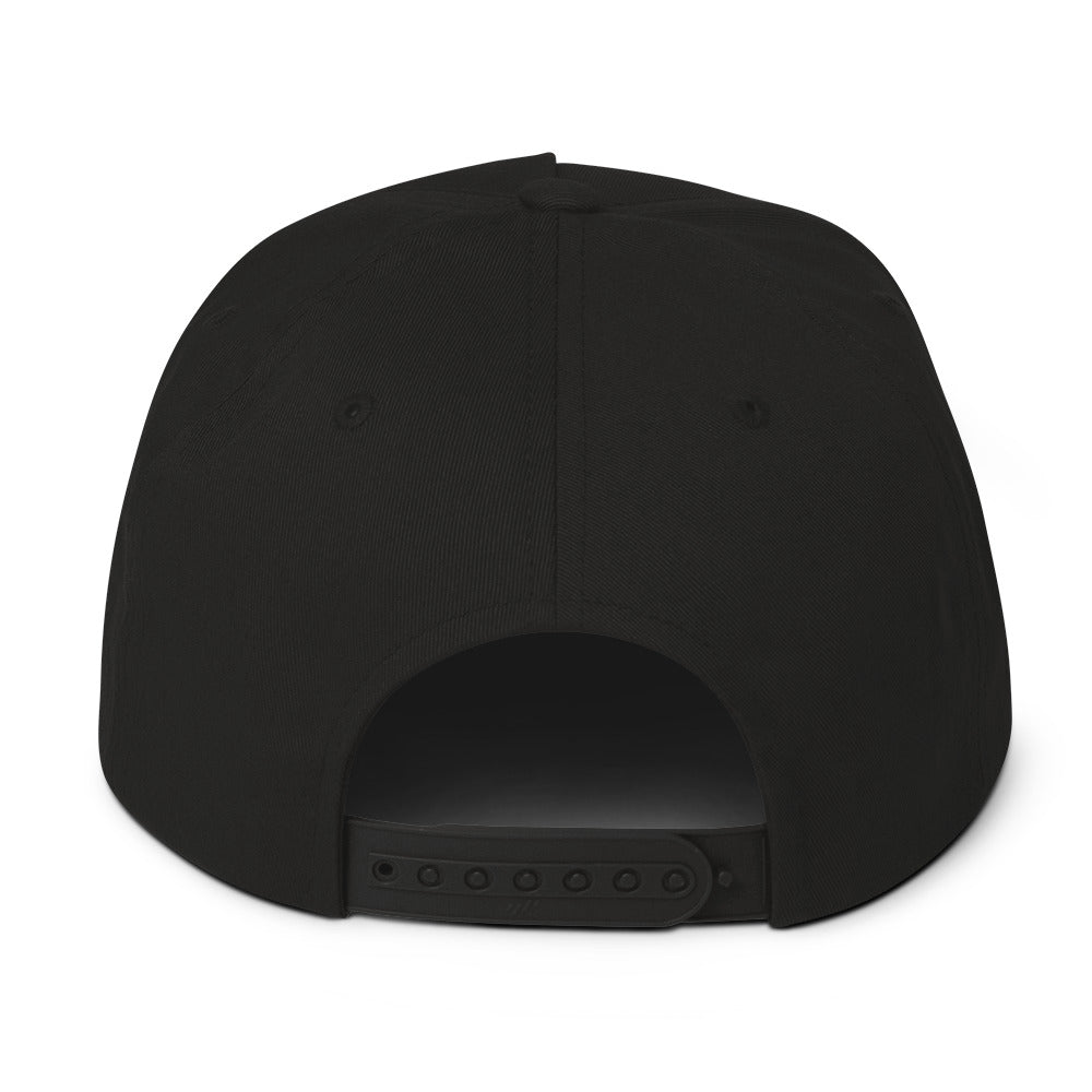 Nonbinary Enby Pride Embroidered Snapback Baseball Cap flat-bill-cap-black-back-676a0ffdba307