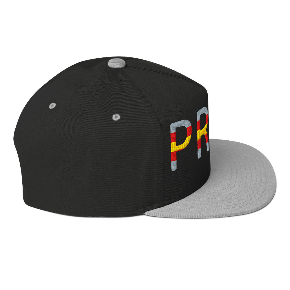 Proculsexual Pride Embroidered Snapback Baseball Cap flat-bill-cap-black-grey-right-side-676a0d4387ca0