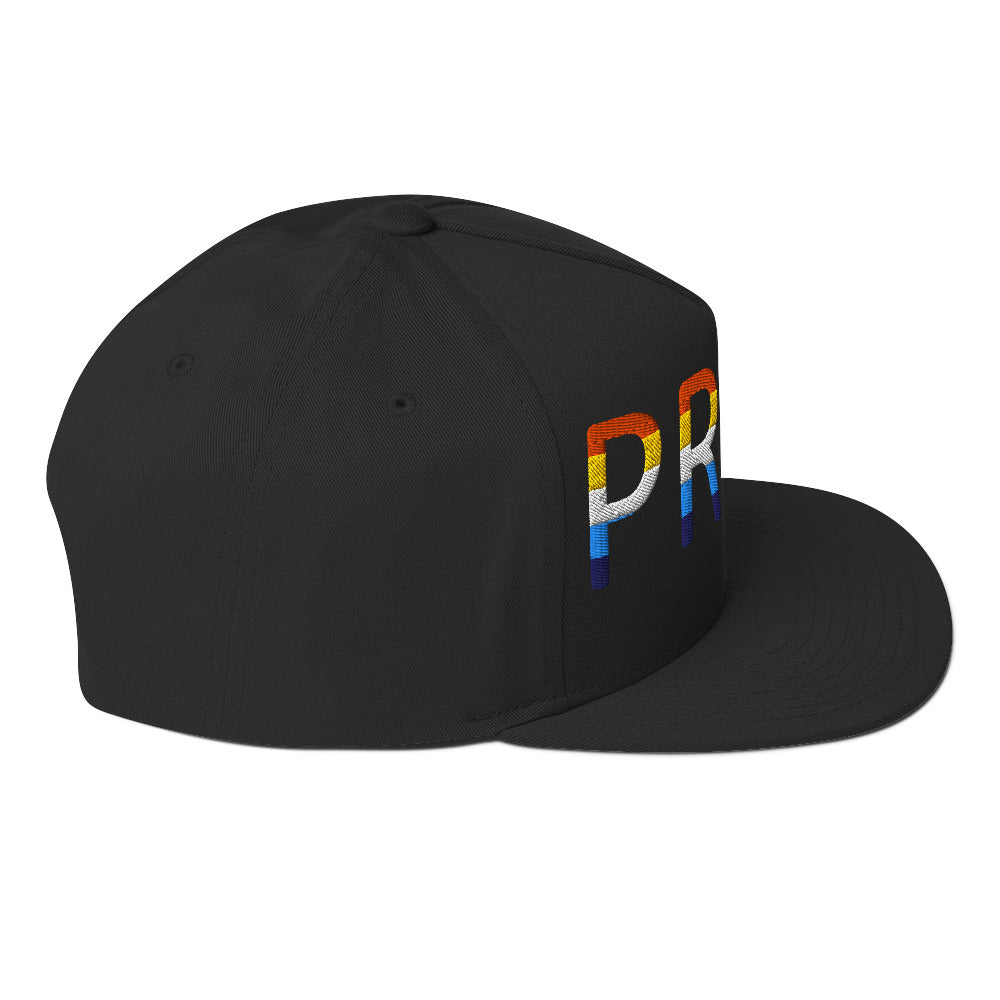 Aroace Pride Embroidered Snapback Baseball Cap flat-bill-cap-black-right-side-676a127cc65f7