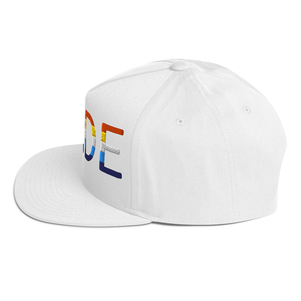 Aroace Pride Embroidered Snapback Baseball Cap flat-bill-cap-white-left-side-676a127cc82d9