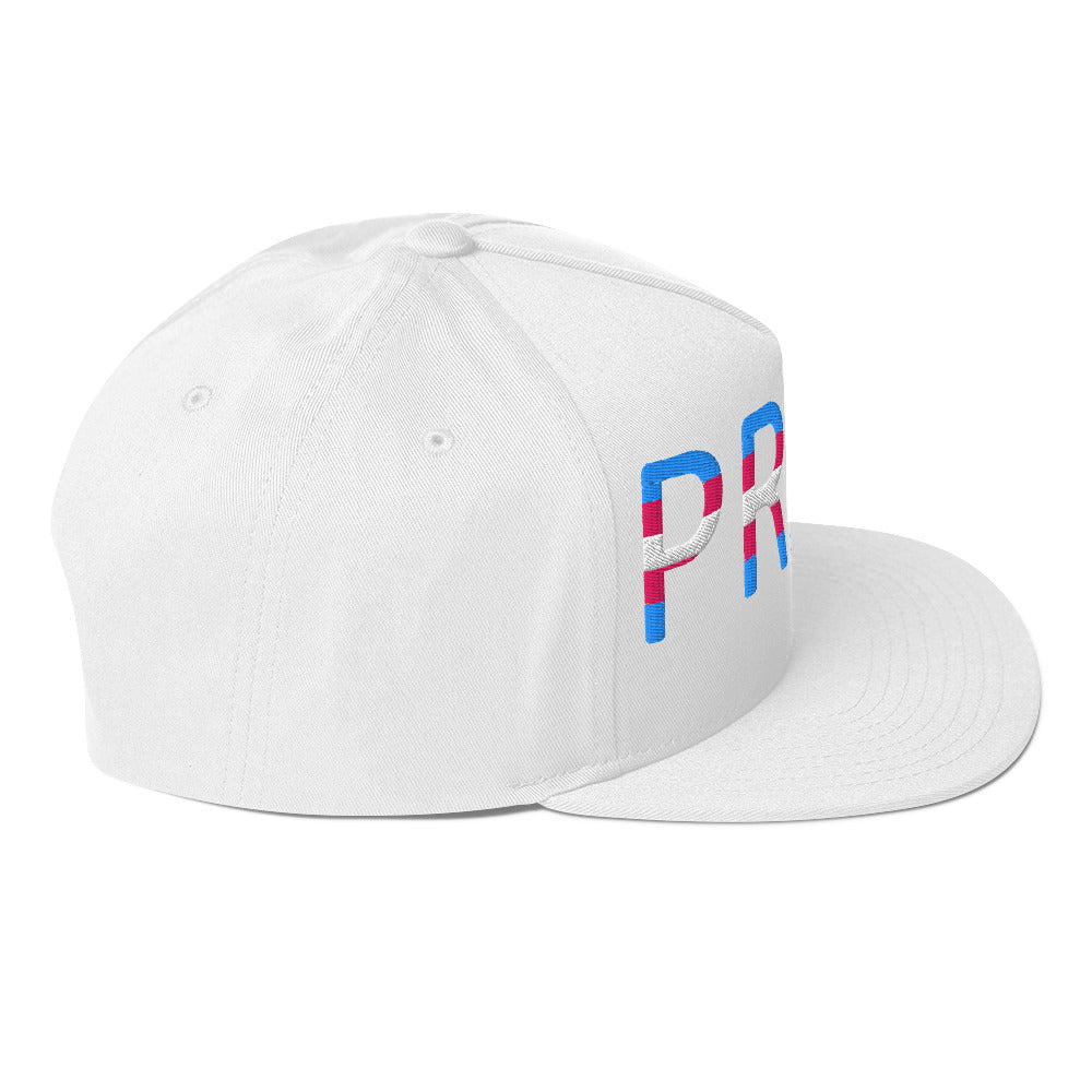 Transgender Trans Pride Embroidered Snapback Baseball Cap flat-bill-cap-white-right-side-676a09d420df0