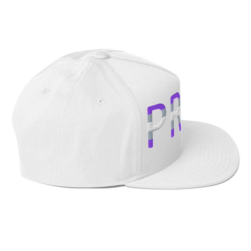 Greysexual Pride Embroidered Snapback Baseball Cap flat-bill-cap-white-right-side-676a1040583f2