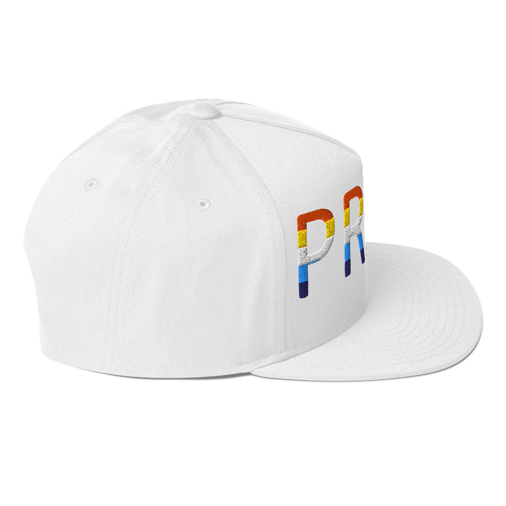 Aroace Pride Embroidered Snapback Baseball Cap flat-bill-cap-white-right-side-676a127cc84e4