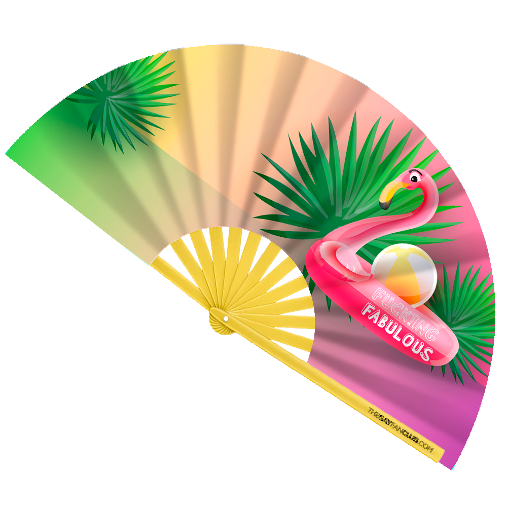 Clack Hand Fan -Fucking Fabulous (UV) fucking-fabulous-fan-uv-front