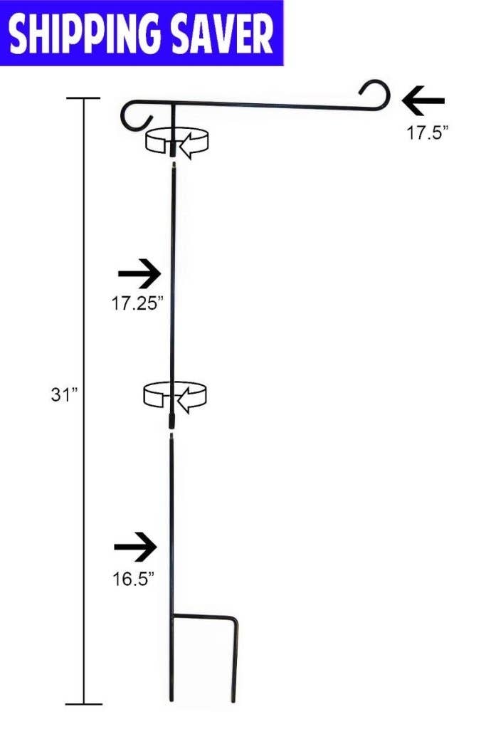 Garden Flag Pole garden-flag-pole-3-piece-details