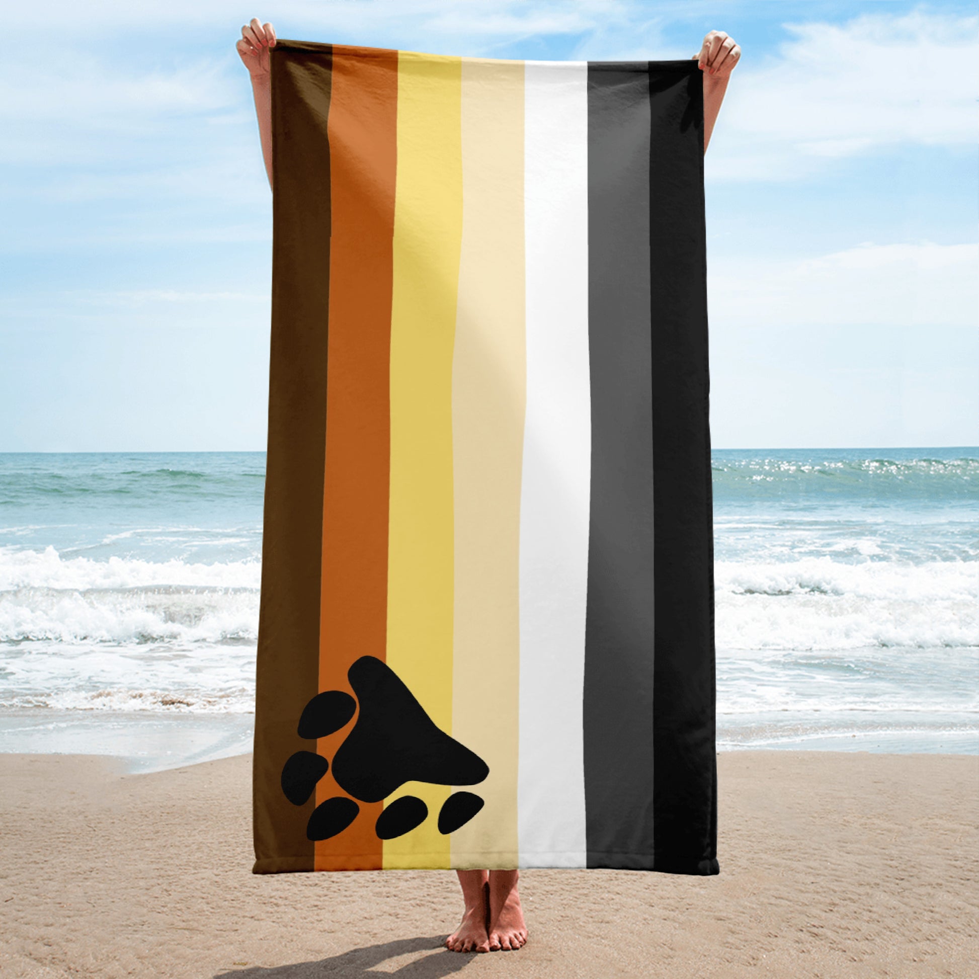 Gay Bear Pride Flag Beach Blanket Towel gay-bear-Pride-Flag-Beach-Blanket-Towel-beach