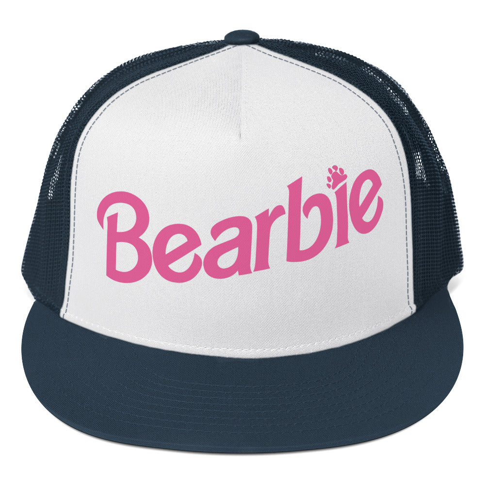 Gay Bear Bearbie Trucker Cap Navy White Navy Gay gay-bear-bearbie-trucker-cap-hat-navy-white-navy-front