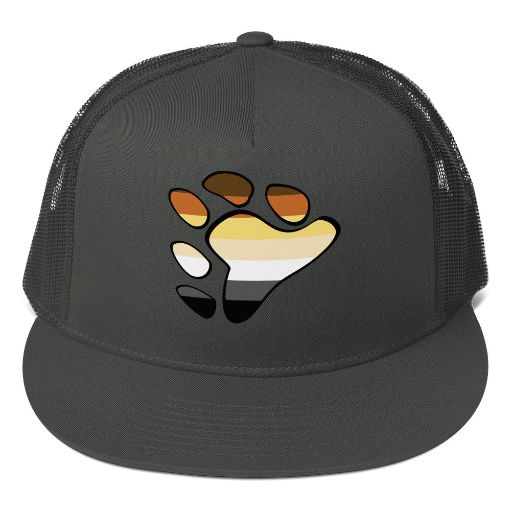 Gay Bear Paw Trucker Cap Charcoal Gay gay-bear-paw-trucker-cap-hat-charcoal-front Trucker Caps