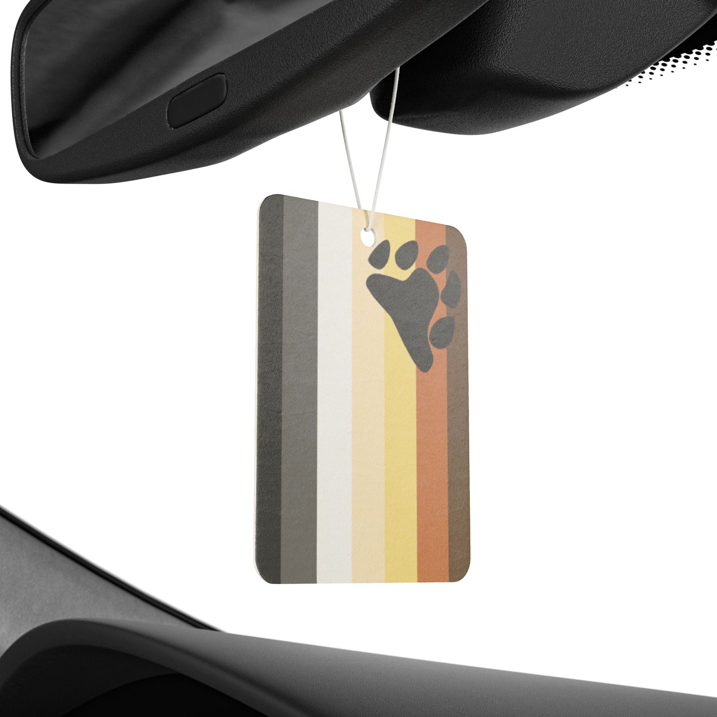 Gay Bear Pride Flag Car Air Freshener gay-bear-pride-flag-car-air-freshener-rearview-mirror