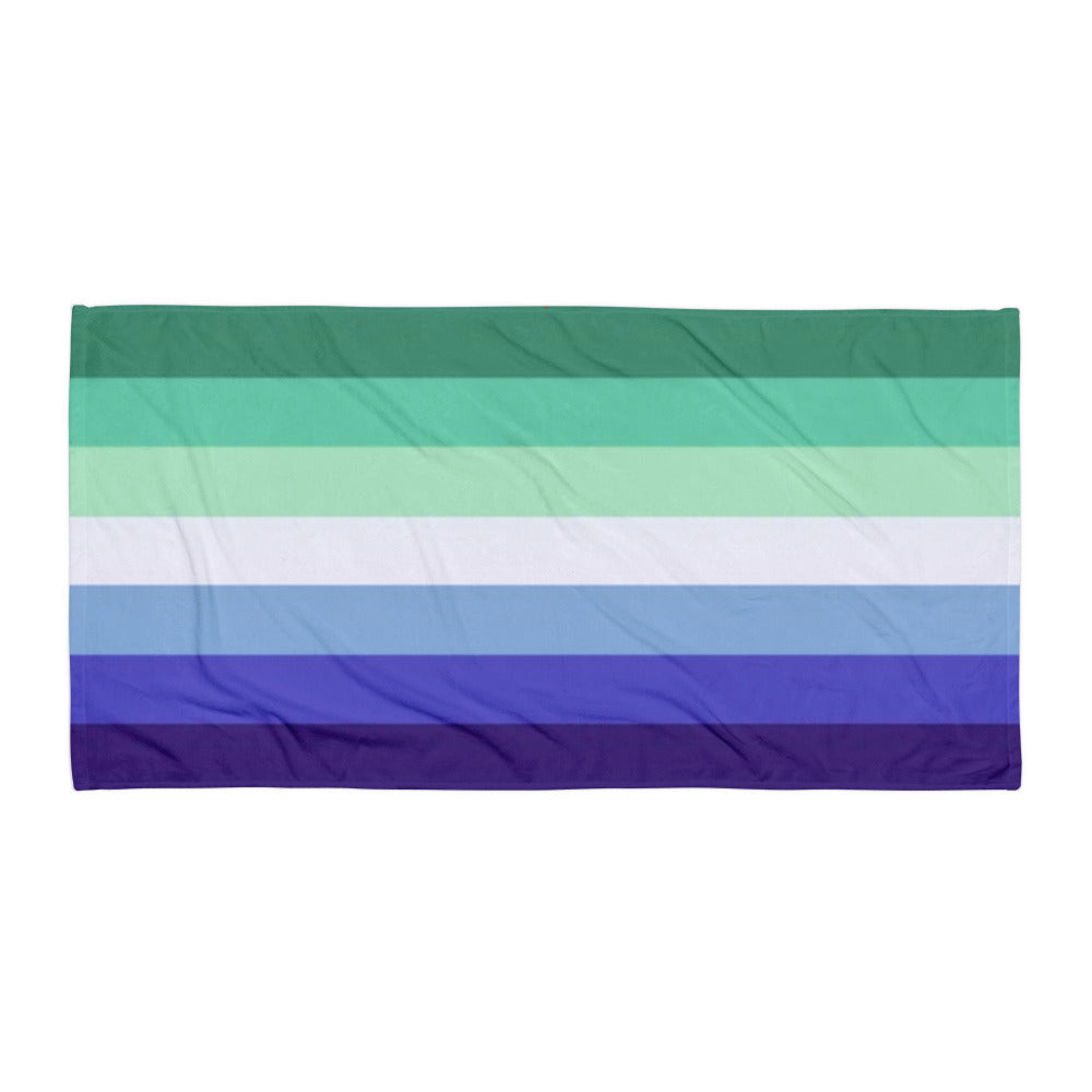 Gay MLM Vincian Pride Flag Beach Blanket Towel 30x60 Multi Gay gay-mlm-Pride-Flag-Beach-Blanket-Towel-flat