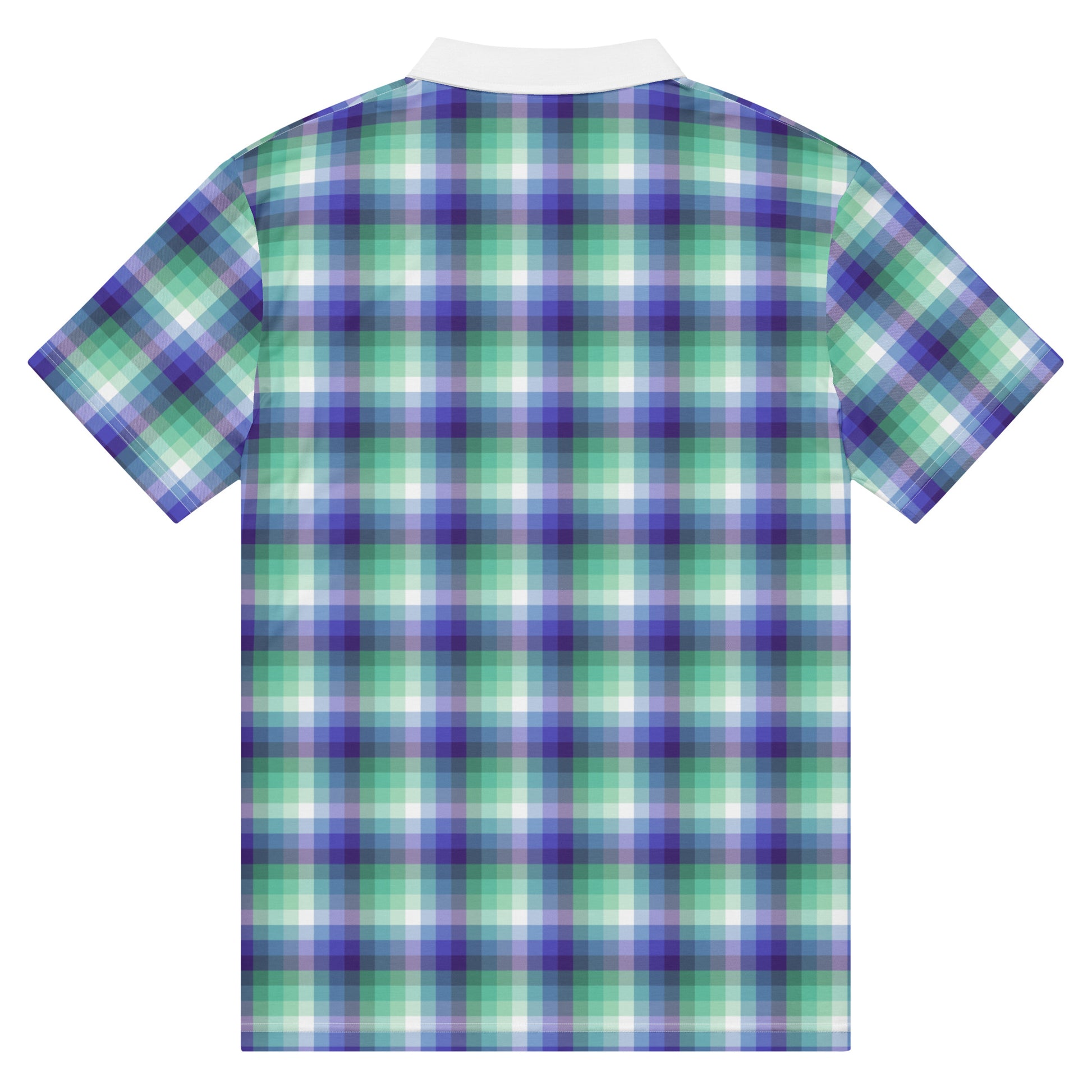 Gay MLM Plaid Men’s Slim Fit Polo gay-mlm-plaid-men-s-slim-fit-polo-back