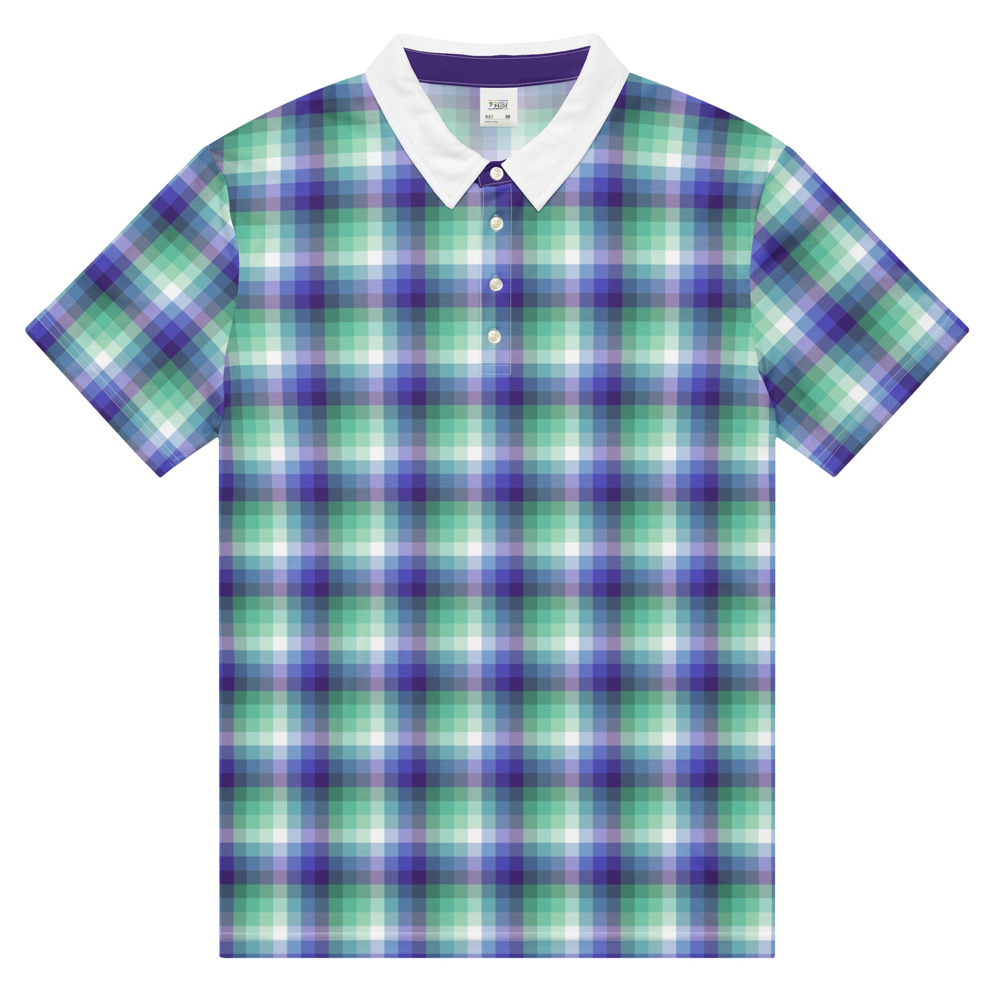Gay MLM Plaid Men’s Slim Fit Polo Gay gay-mlm-plaid-men-s-slim-fit-polo-front