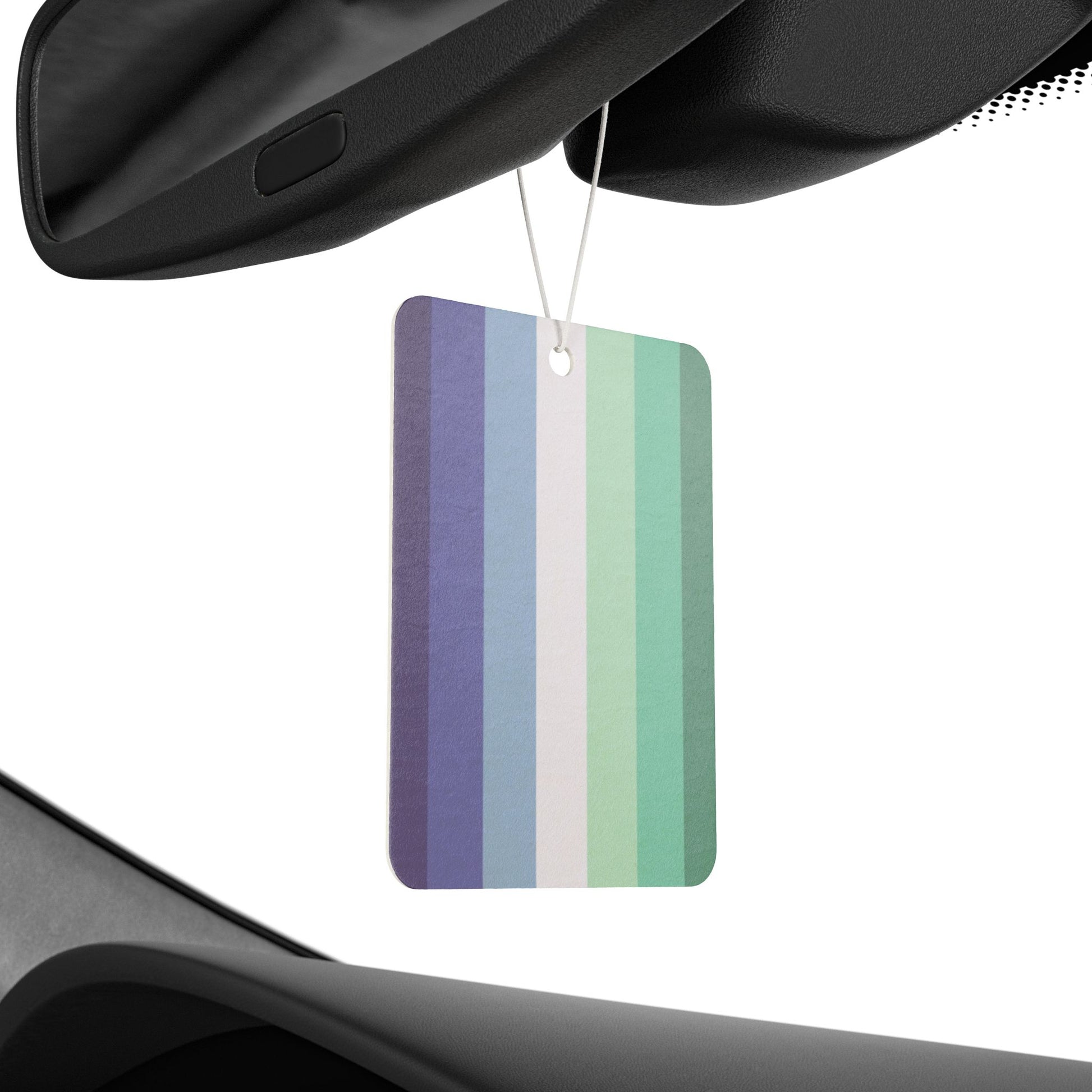 Gay MLM Pride Flag Car Air Freshener gay-mlm-pride-flag-car-air-freshener-rearview-mirror