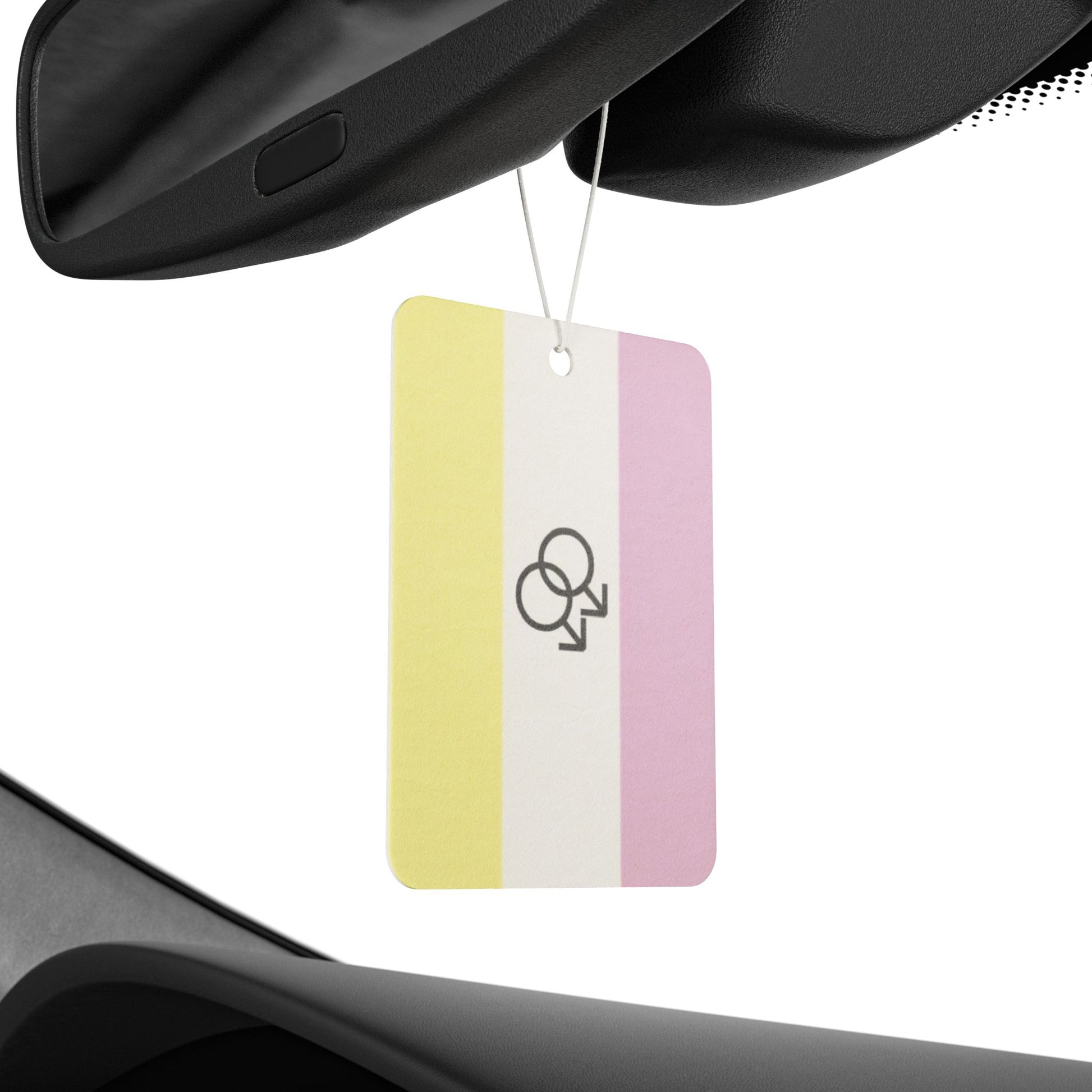 Gay MLM "Twink/Twunk" Pride Flag Car Air Freshener gay-mlm-twink-twunk-pride-flag-car-air-freshener-rearview-mirror