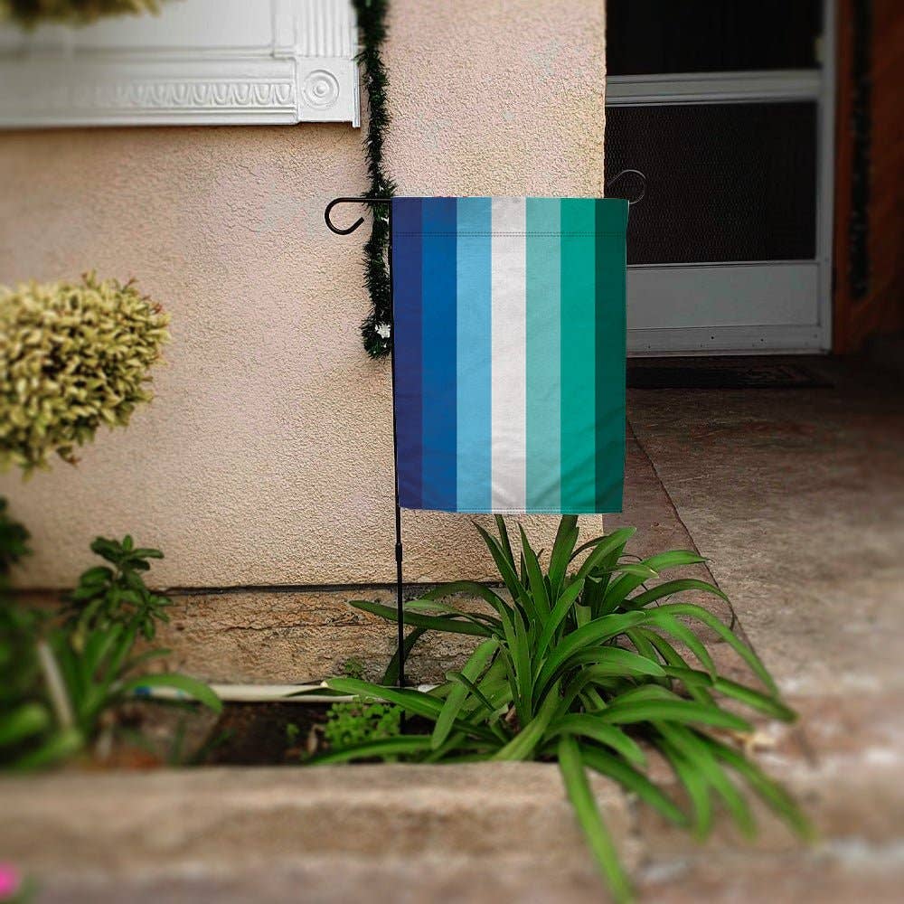 Gay MLM Vincian Pride Garden Flag 12x18in gay-mlm-vincian-pride-garden-flag-12x18in-lifestyle Garden Flag