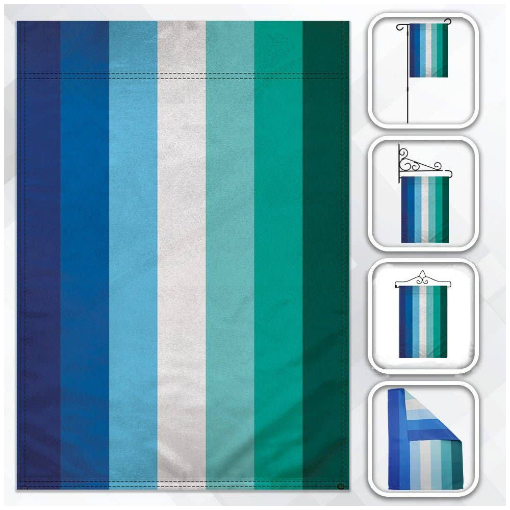 Gay MLM Vincian Pride Garden Flag 12x18in gay-mlm-vincian-pride-garden-flag-12x18in-options Garden Flag