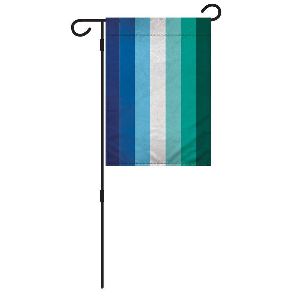 Gay MLM Vincian Pride Garden Flag 12x18in Gay Flag with Garden Flag Pole gay-mlm-vincian-pride-garden-flag-12x18in-pole Garden Flag