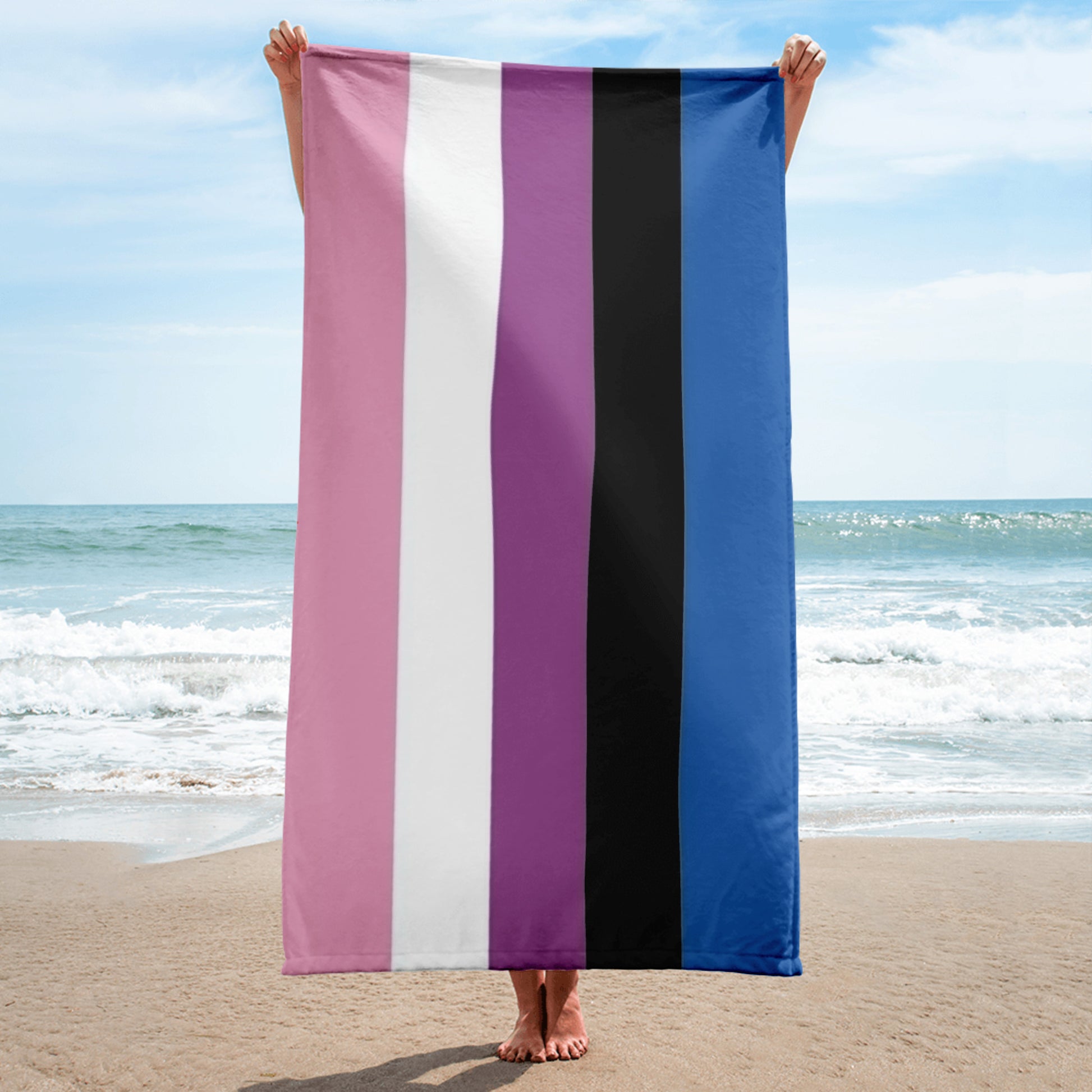 Genderfluid Pride Flag Beach Blanket Towel genderfluid-Pride-Flag-Beach-Blanket-Towel-beach