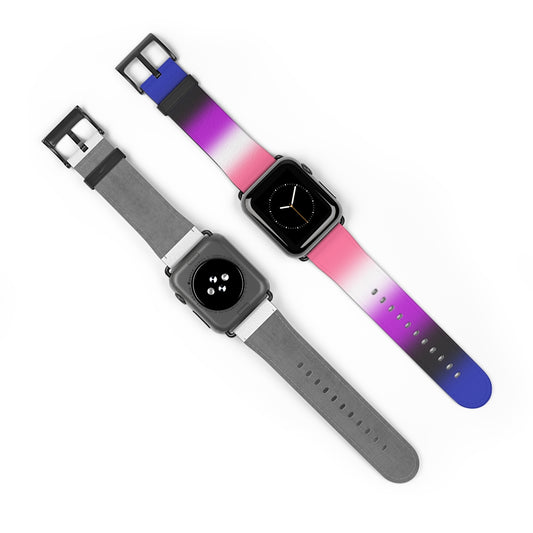 Genderfluid Pride Apple Watch Band Strap In Ombre 3014_2 Apple Watch Bands front and back