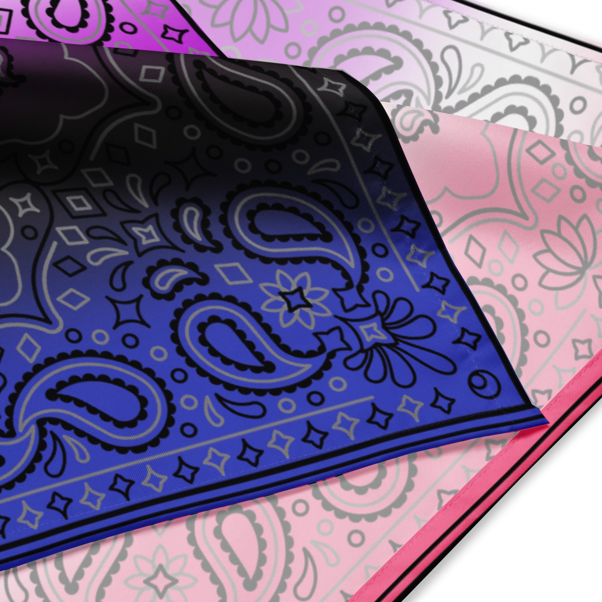 Genderfluid Pride Paisley Bandana Hanky Code genderfluid-pride-bandana-detail