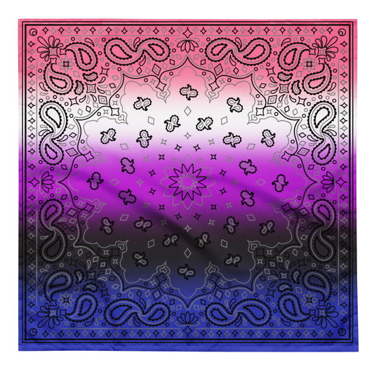 Genderfluid Pride Paisley Bandana Hanky Code L Genderfluid genderfluid-pride-bandana-front