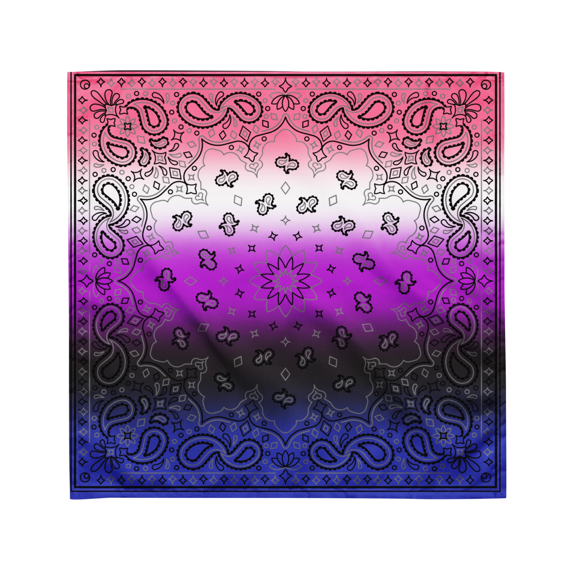 Genderfluid Pride Paisley Bandana Hanky Code M Genderfluid genderfluid-pride-bandana-medium