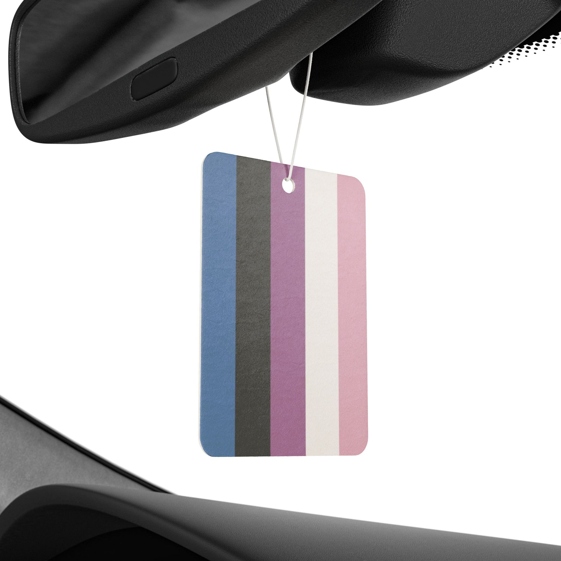 Genderfluid Pride Flag Car Air Freshener genderfluid-pride-flag-car-air-freshener-rearview-mirror