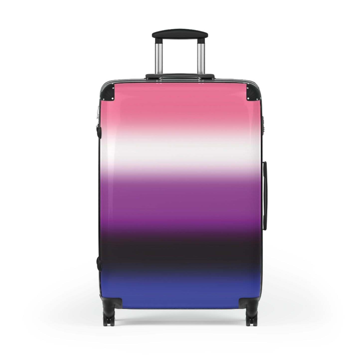 Genderfluid Pride Hard-Shell Suitcase - Ombre Large Genderfluid genderfluid-pride-hard-shell-suitcase-ombre-large-front