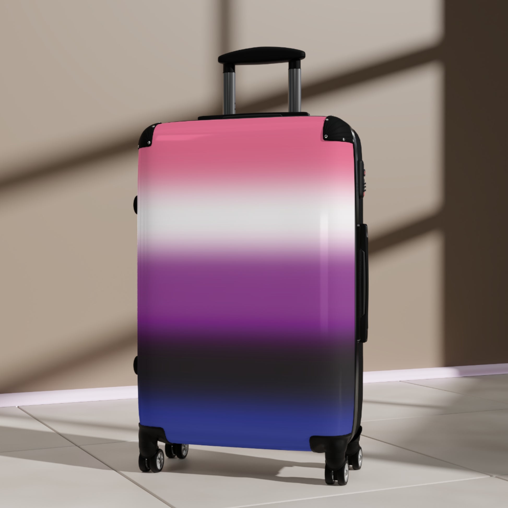 Genderfluid Pride Hard-Shell Suitcase - Ombre genderfluid-pride-hard-shell-suitcase-ombre-medium-travel