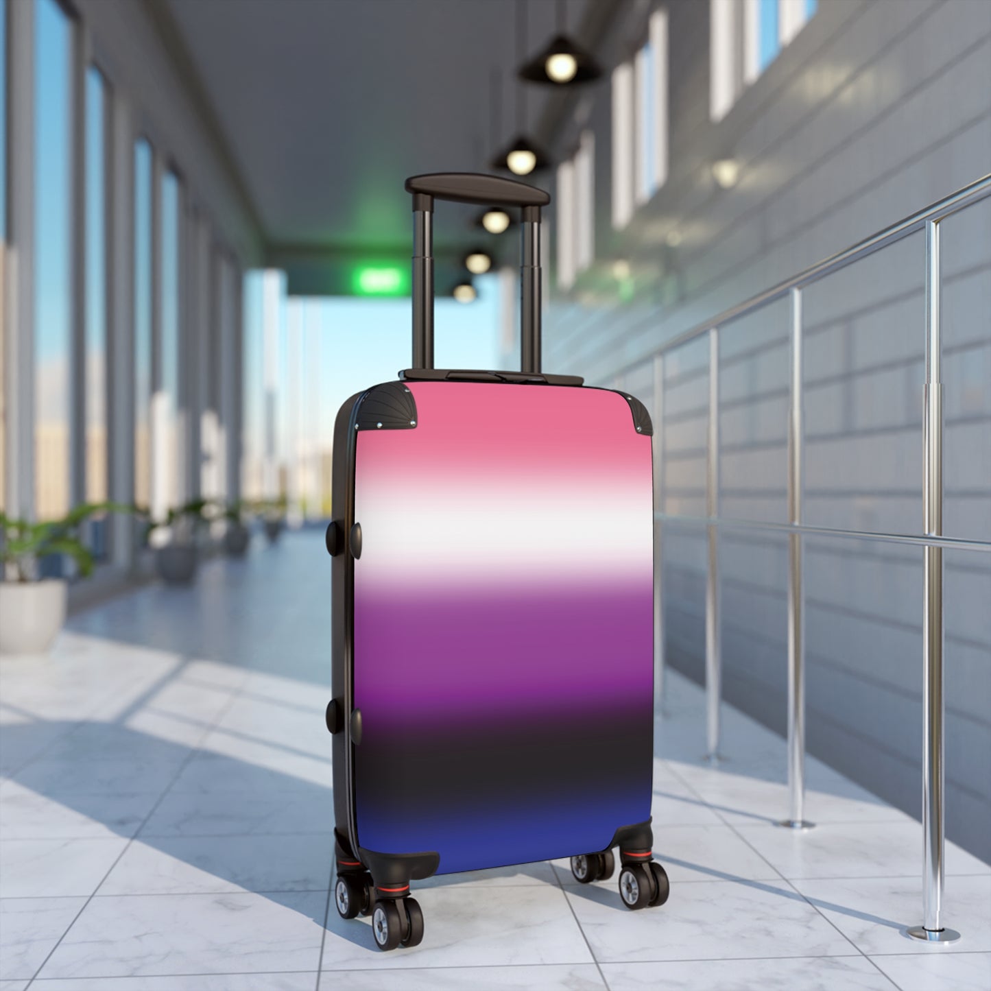 Genderfluid Pride Hard-Shell Suitcase - Ombre genderfluid-pride-hard-shell-suitcase-ombre-small-lifestyle