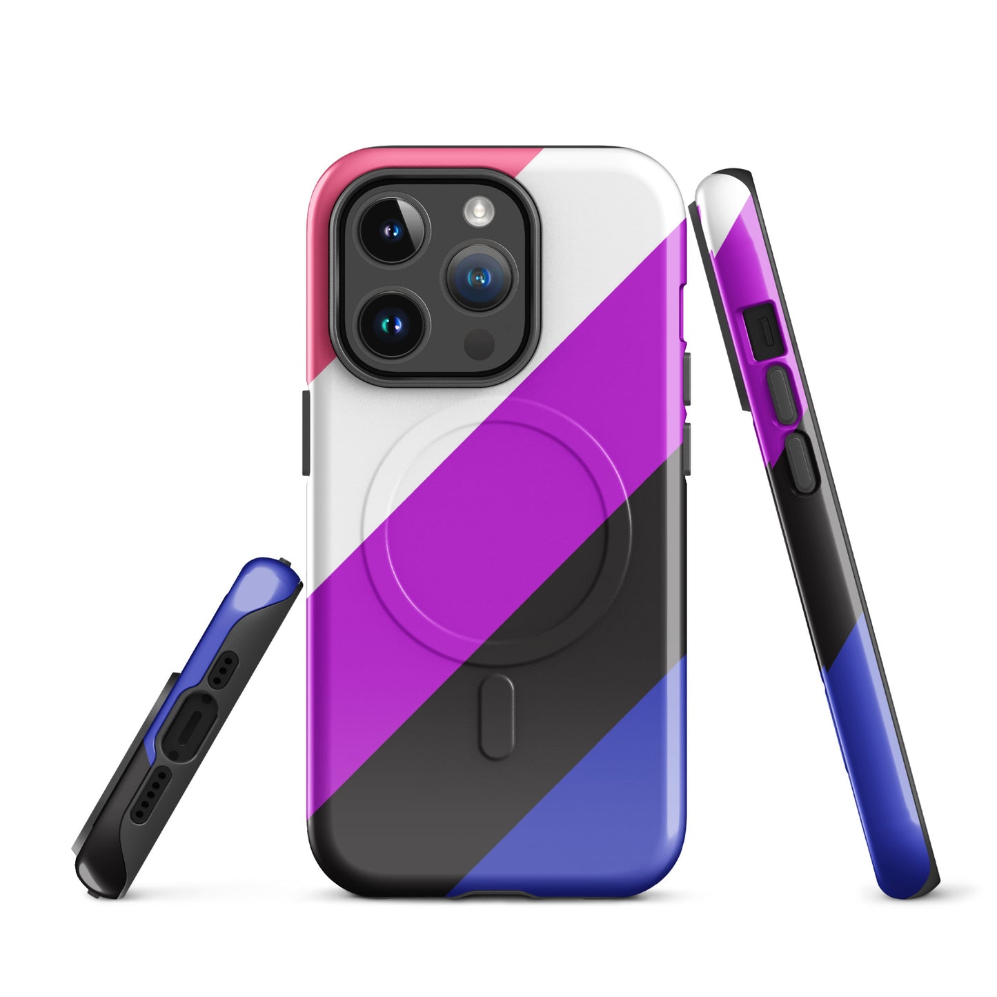 Genderfluid Pride MagSafe® Tough Phone Case for Apple iPhone® iPhone 14 Pro Genderfluid genderfluid-pride-magsafe-tough-phone-case-for-apple-iphone-14-pro-front