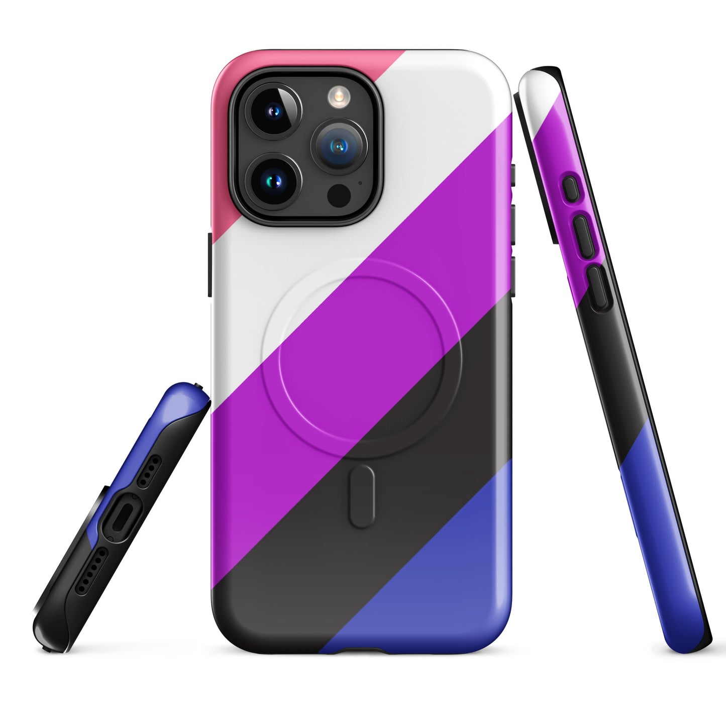 Genderfluid Pride MagSafe® Tough Phone Case for Apple iPhone® iPhone 15 Pro Max Genderfluid genderfluid-pride-magsafe-tough-phone-case-for-apple-iphone-15-pro-max-front