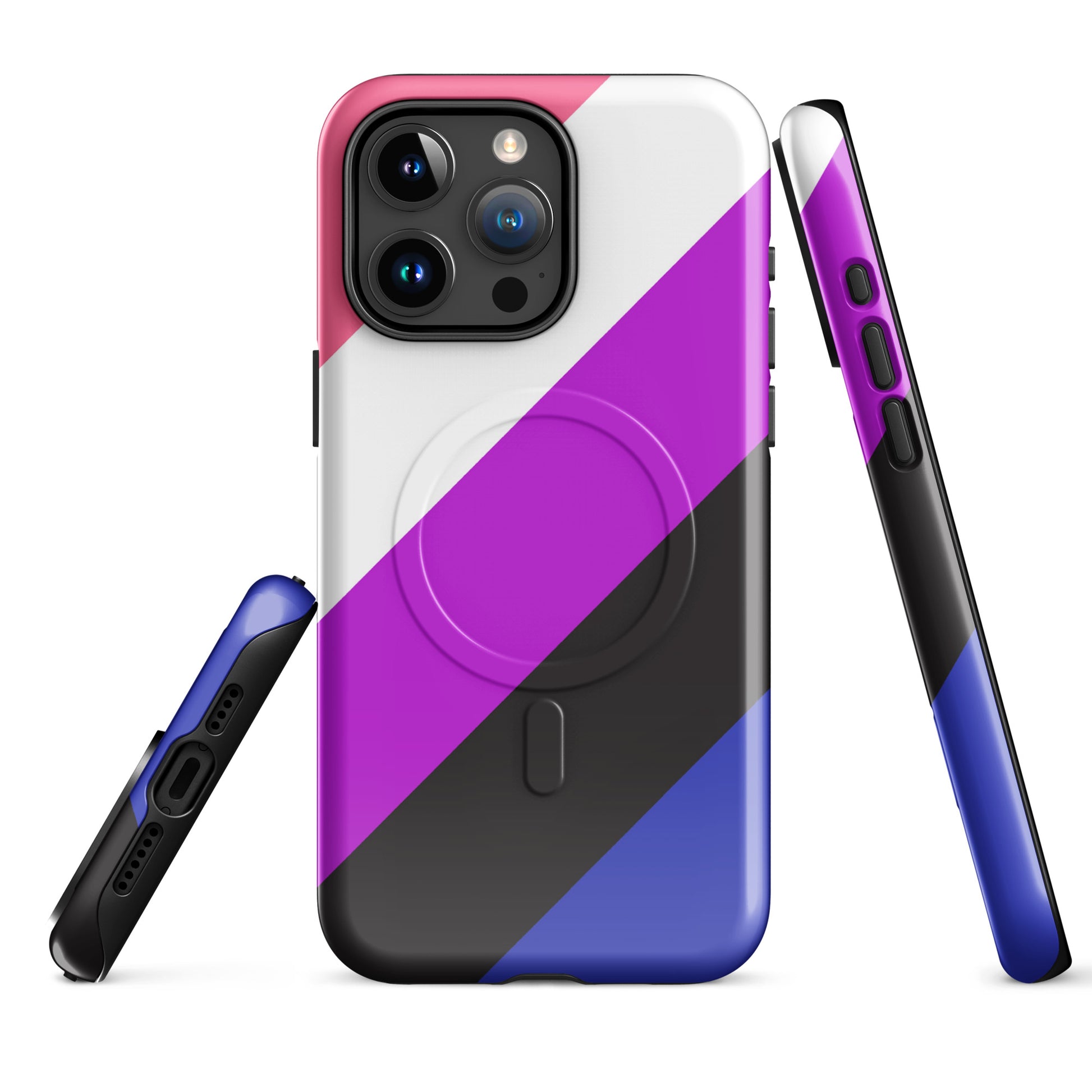 Genderfluid Pride MagSafe® Tough Phone Case for Apple iPhone® iPhone 15 Pro Max Genderfluid genderfluid-pride-magsafe-tough-phone-case-for-apple-iphone-15-pro-max-front