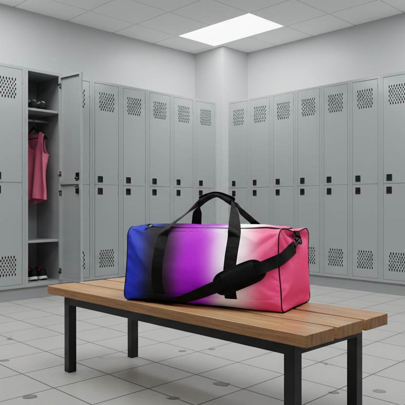 Genderfluid Pride Weekender Duffel Bag - Ombre genderfluid-pride-weekender-duffel-bag-ombre-left-front Duffle Bags