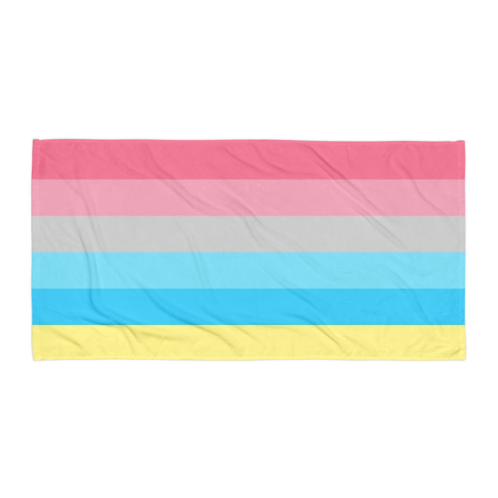 Genderflux Pride Flag Beach Blanket Towel 30x60 Multi Genderflux genderflux-Pride-Flag-Beach-Blanket-Towel-flat