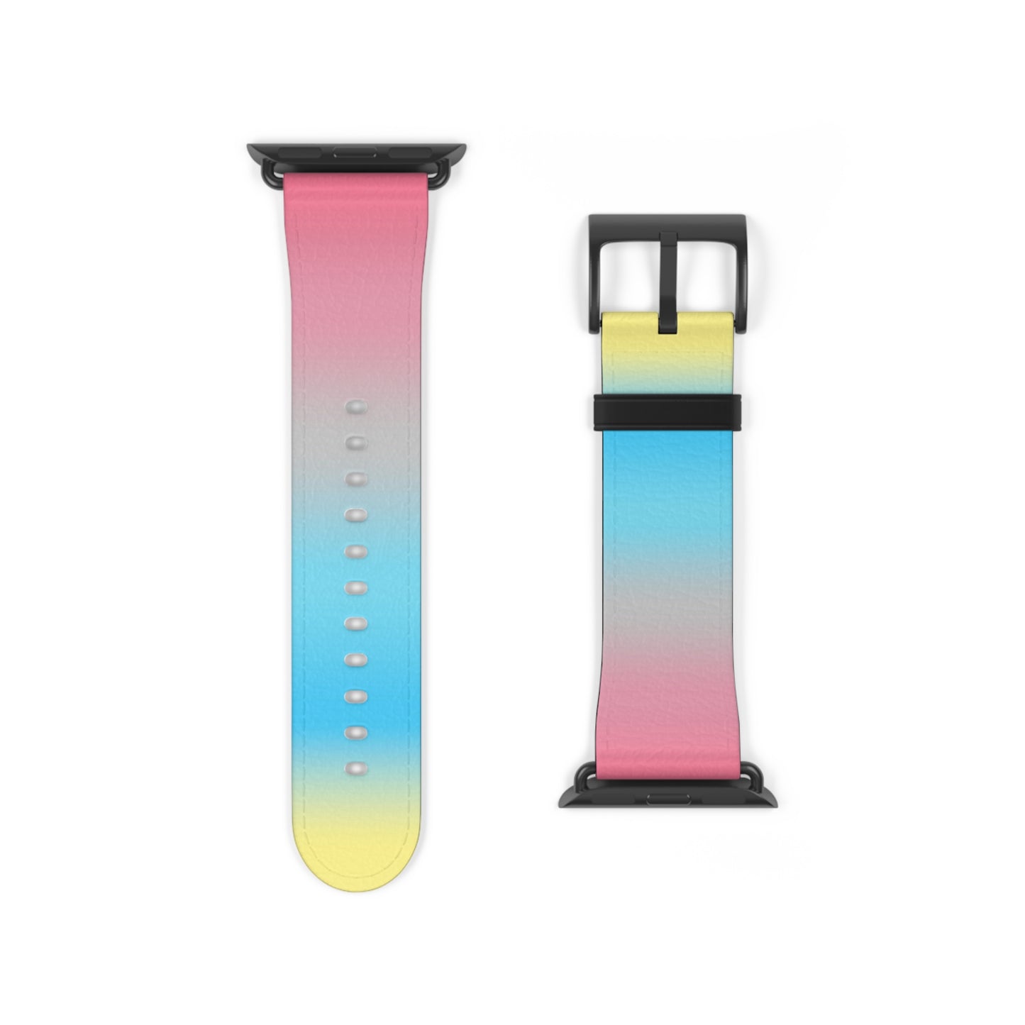 Genderflux Pride Apple Watch Band Strap In Ombre 38 - 41 mm Black Matte